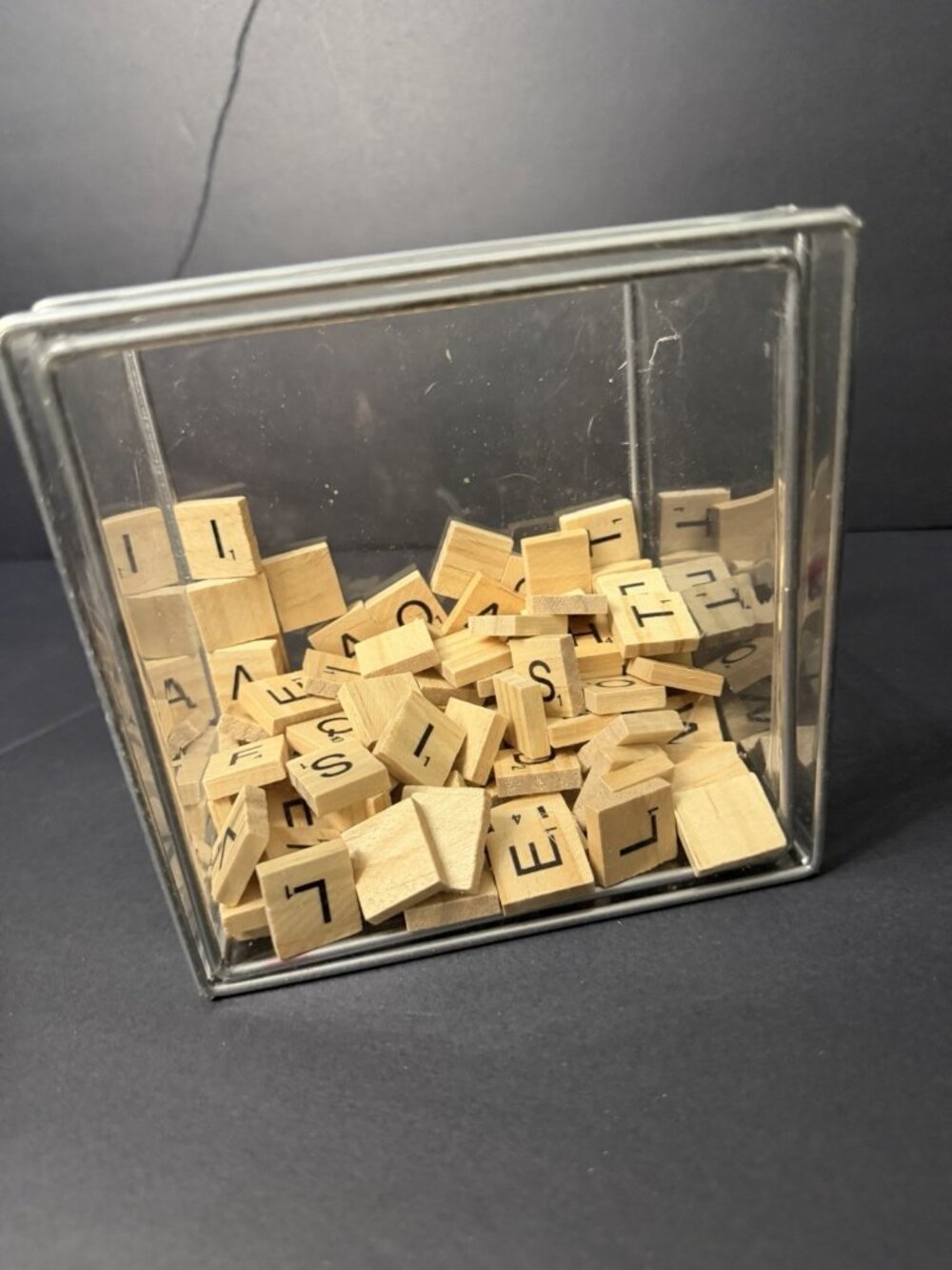 Scrabble Deluxe TRAVEL Wood Letter Tile Set Complete Pack of 100 Tiles Small